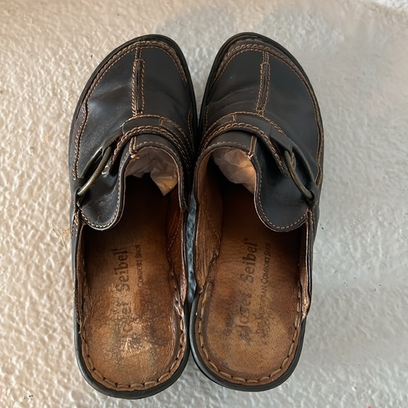 Josef Seibel Genuine Brown Leather Clog Shoes Size 7.5 - Picture 4 of 5